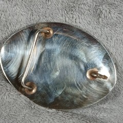 Vintage 1986 HI YU Native American Chief Turquoise Chip Inlay Belt Buckle