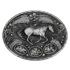 Horse Belt Buckle Western Cowboy Cowgirl Native American Motorcyclist (HRS-17-S)