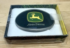 John Deere Pewter Black Logo Enamel Belt Buckle Licensed JDM 602 SpecCast