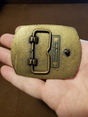 Handyman Club of America Life Member Brass Hammer Belt Buckle 1996