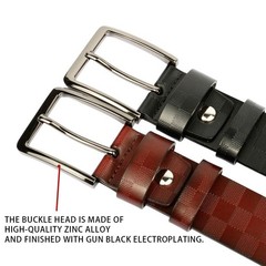 renwoxing Mens Genuine Leather Belt 1.5&Prime;, 38&Prime;-40&Prime; waist adjustable, Coffee