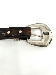 Circle Y Silver Laces Belt Lot 2 Straps 1 Crumrine Buckle Interchangeable
