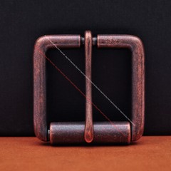 Antique Copper Single Prong Pin Roller Leather Belt Buckle Replacement Fit 40mm