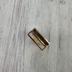 Balenciaga Black Gold Tone Belt Buckle Rectangle BB Logo Vintage Style Accessory