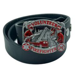 VOLUNTEER FIREMAN FIREMEN FIREFIGHTER DEPT. FD BELT BUCKLE BOUCLE DE CEINTURES