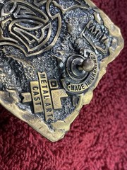 Belt buckle « Fenrir Wolf », Animal Brass belt buckle; Werewolf belt buckle