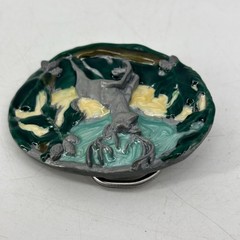 Great American Belt Buckle Jumping Deer Forest Woods Hunting