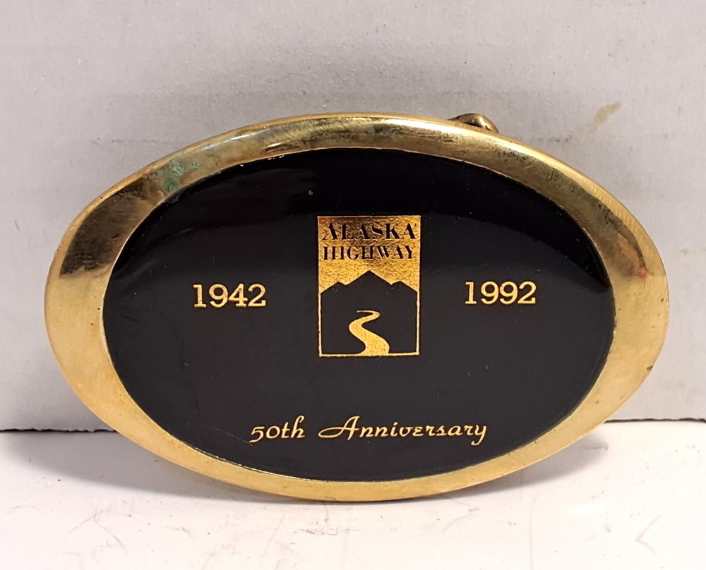Alaska Highway 1942-1992 50th Anniversary belt buckle