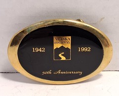 Alaska Highway 1942-1992 50th Anniversary belt buckle