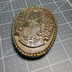 Buckle: Texas Sesquicentennial. 1836-1986. Lonestar & State Design.