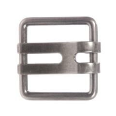 1 3/4&Prime; Double Wide Flat Prong Square Belt Buckle