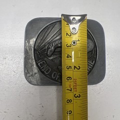 Vintage Belt Buckle 70’s End Of The Trail Native American Western Cowboy