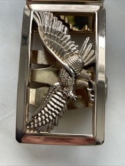 Golden Eagle Automatic Belt Buckle Stylish Design Durable Gold Tone