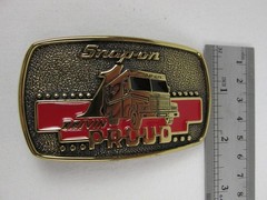 1989 Snap-on Tools Solid Brass Box Truck Drivin Proud Belt Buckle BTS SSX-1313