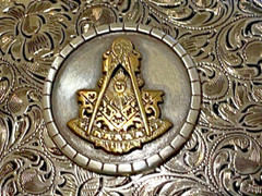 Masonic Freemasons Past Master Belt Buckle