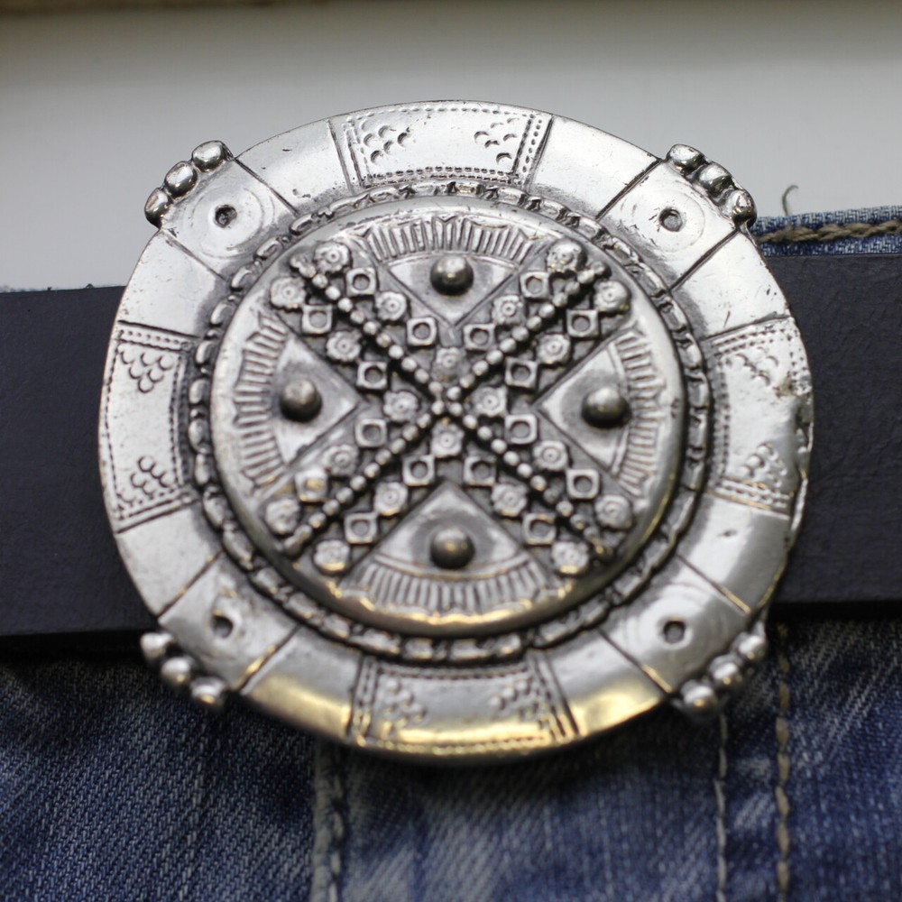 Shield knight Celtic medieval belt buckle silver buckle removable clasp