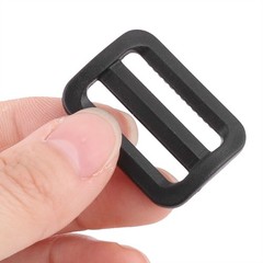 Travel Plastic Adjustable Backpack Glide Buckle Black 25mm Strap Width 18pcs