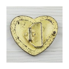 Victorian Heart Belt Buckle Antique Brass Antique Floral Engraved