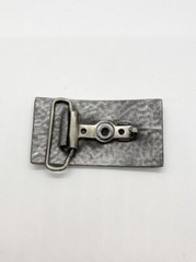 Firefighter Belt Buckle Silver Tone Fire Hydrant Ladder Unsigned Heavy E13