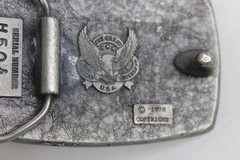 1978 Great American Belt Buckle Company H504 Embossed Eagle w/Green Background