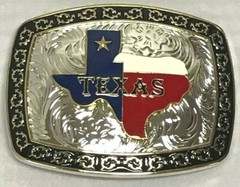 TEXAS STATE BELT BUCKLE MAP FLAG WESTERN COWBOY RODEO HEAVY FASHION STAR COLOR