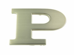 INITIAL « P » METAL STAINLESS STEEL BELT BUCKLE