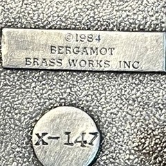 VTG 1984 Bergamot Brass Works Shriners Red Enamel Belt Buckle X-147 USA Made B20