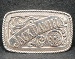 WL09155 *NOS* VINTAGE 2005 **JACK DANIEL&rsquo;S** WHISKEY BOOZE OLD NO.7 BELT BUCKLE