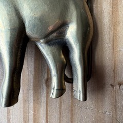 Vintage 1978 Baron Buckle Solid Brass Pig Belt Buckle Figural Hog Farming Swine