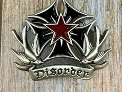 Disorder Iron Maltese Cross Doves NOS Silver Moon Creations Belt Buckle