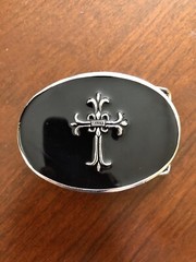 Simple Religious Catholic Cross Jesus Religion Metal Unisex Men’s Belt Buckle