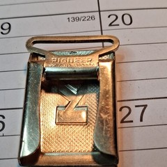 Pioneer Men’s Silver Metal Clamp Belt Buckle K Initial, 1.25in Rectangular