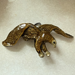 Men&rsquo;s Bald Eagle Bird Belt Buckle Brass? Metal Western Style Painted Varnished