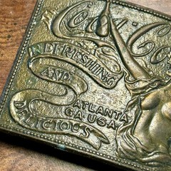 Tiffany Foundry Coca-Cola Belt Buckle Unisex Brass Vintage Tiffany Foundry Good