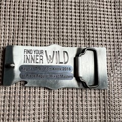 Ragnar Trail Fort Knox 2016 Belt Buckle Medal 1st Place Regular Mixed Masters