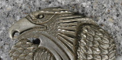 Eagle Belt Buckle EJC 1995 Vintage Pewter Made in USA America