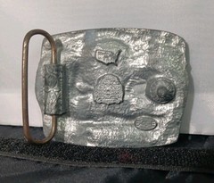 Mens belt Buckle bergamot Works 1986 Cowboy Western Southern By Grace Of God