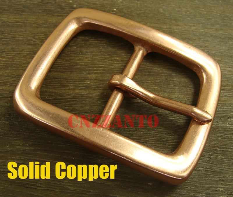 Solid Copper Belt Buckle Vintage Classical Tongue Pin Hippie for 38mm belt Z238