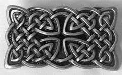 BELT BUCKLES Irish Celtic Knot Antiqued Silver Gray Rectangle Symbols Signs NWOT
