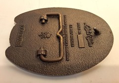 M.J. Mackenzie Hooves of History 2000 Cattle Drive Belt Buckle Cochrane, Alberta