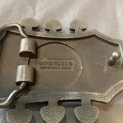 Hard Rock Cafe Guitar Head Silver Metal Belt Buckle Music