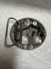 Bergamot Brass Works Grizzly Bear Belt Buckle Silver Color 1985 Made In USA