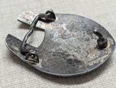 vintage MONTANA SILVERSMITHS belt buckle SILVER PLATE western HORSE engraved