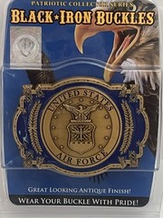 Patriotic Collector Series Black Iron Buckles Belt Buckle US AIR FORCE NIP