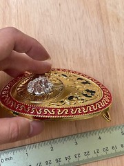 Western Buckle Oval Silver Gold Red Horse Head Cowboy 2 » Hebillas Vaqueras
