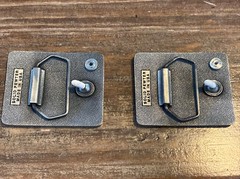 2 Vtg Ruan Semi Trucking Pewter Belt Buckle Made in USA 3 & 8 Year Safety Award