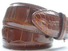 Sterling silver 925 buckle w/1.5&Prime; Genuine Alligator belt sizes 32 to 44 U.S.A.
