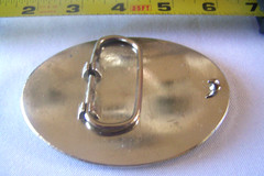 Belt Buckle North American Hunting Club Life Member w/Eagle & Rifle Silver Metal
