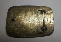 Brass Belt Buckle With Airplane AVON