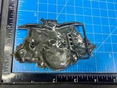 Vampire Skull Head Crossed Sabers Swords Pirate Theme Gothic Punk Belt Buckle